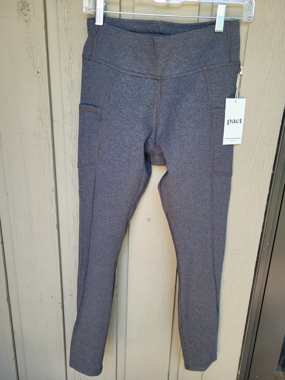 Pact Organic High-Rise Performance Leggings - Dark Gray sz S